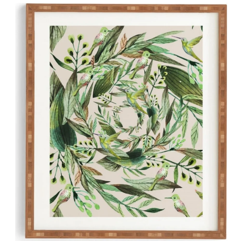 DENY DESIGNS Nature In Circles Framed Wall Art